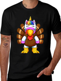 Unicorn Turkey Thanksgiving T-Shirt product image 1