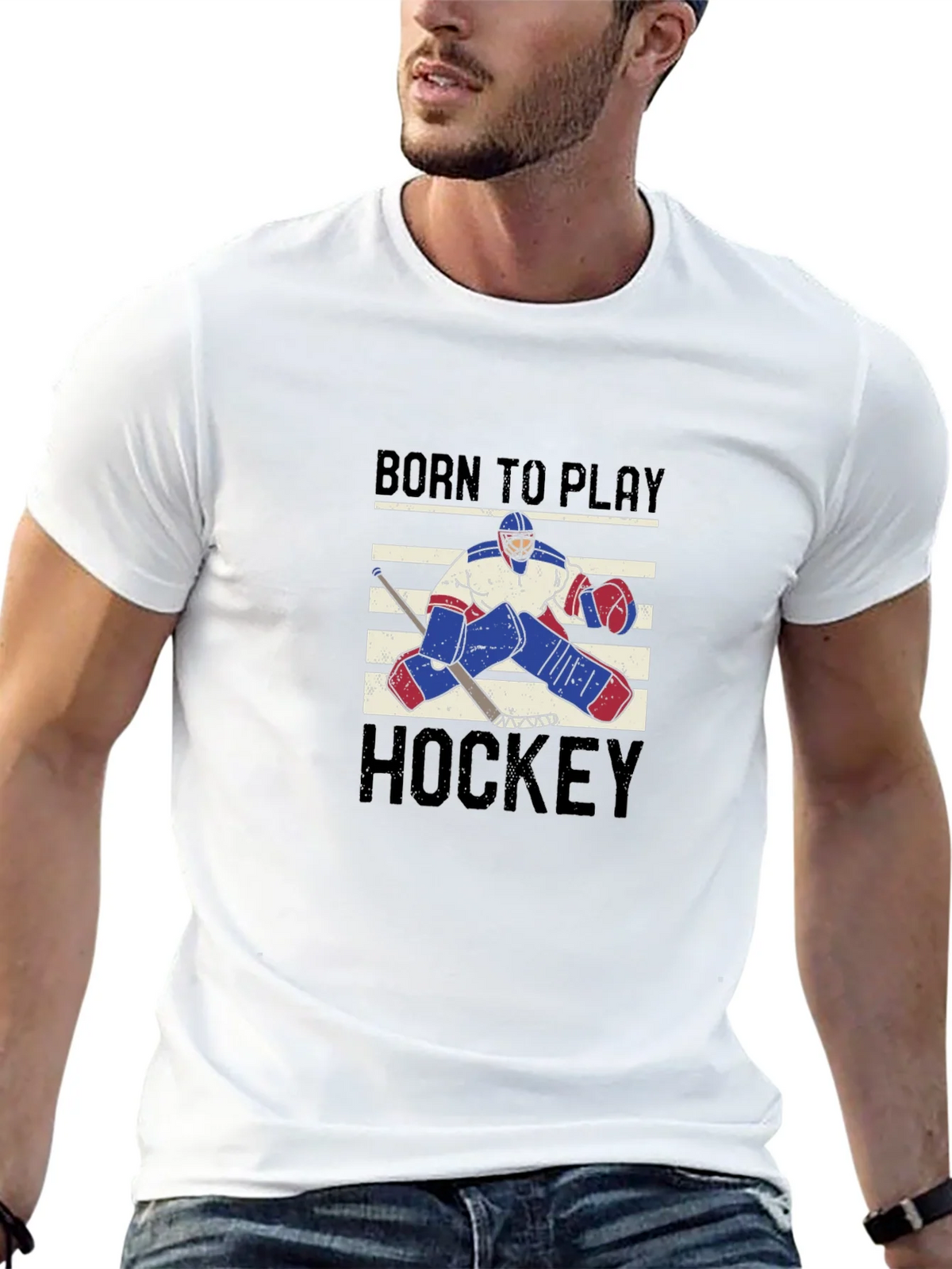 Born to Play Hockey Graphic T-Shirt product image 12