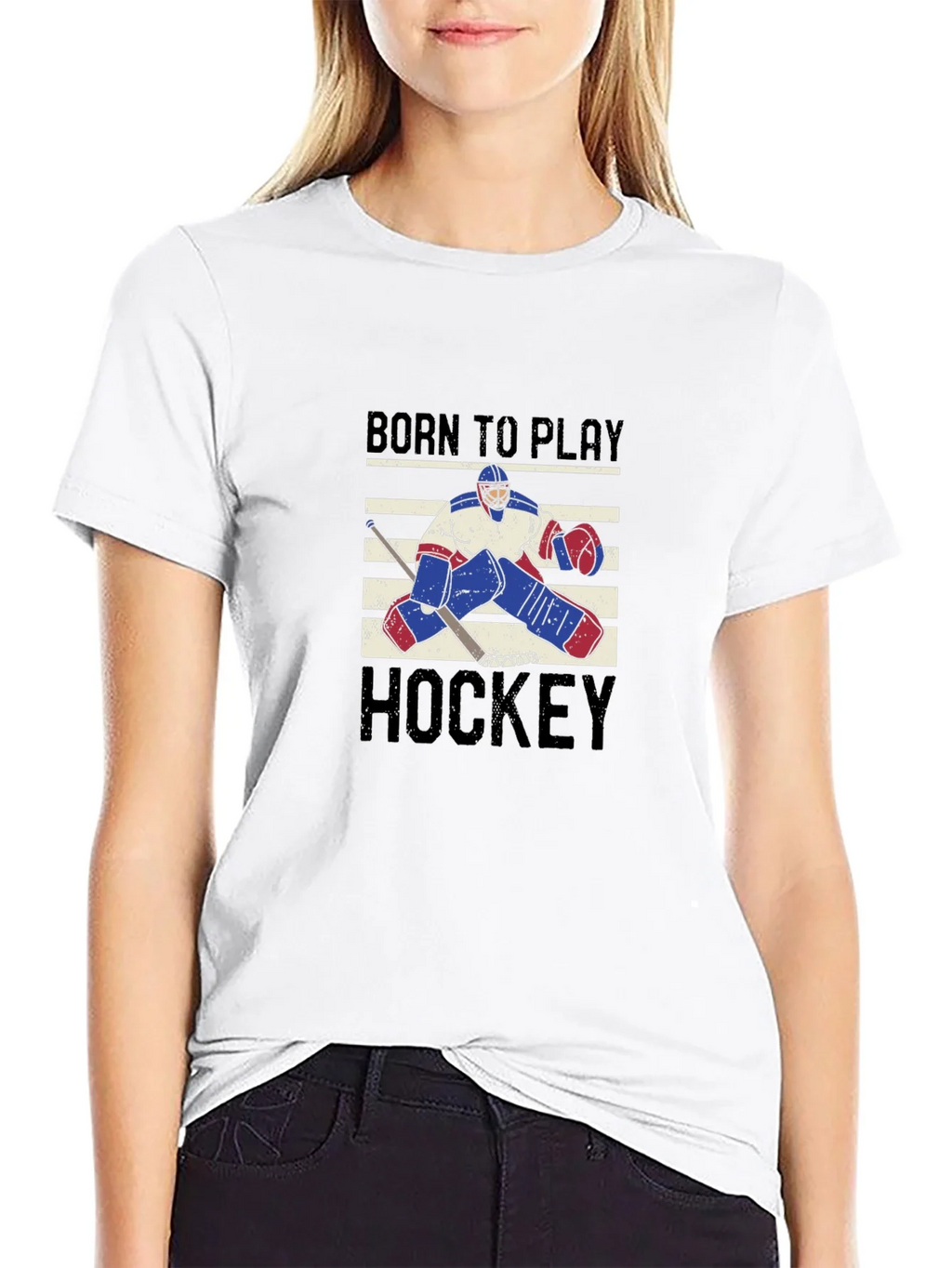 Born to Play Hockey Graphic T-Shirt product image 8