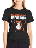 Funny Panda Offseason Black T-Shirt product image 1