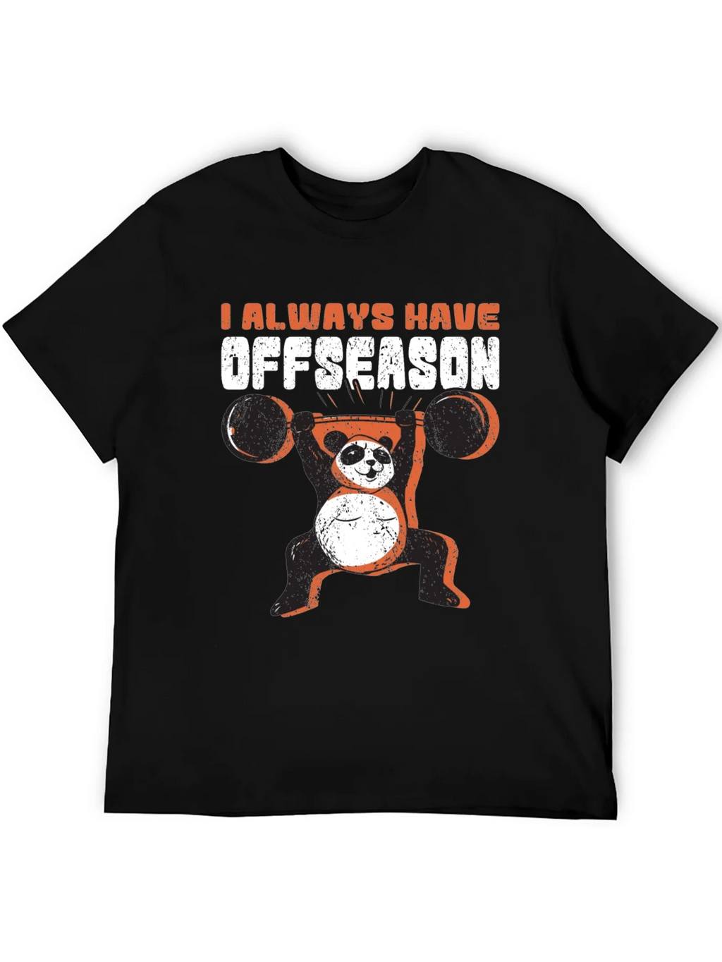 Funny Panda Offseason Black T-Shirt product image 2