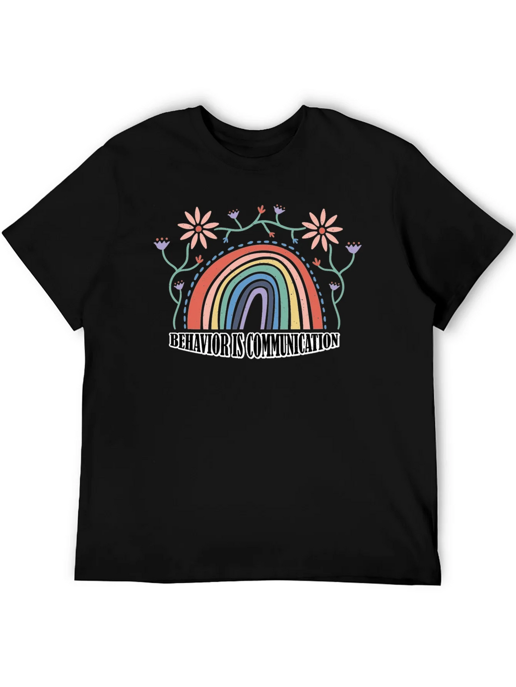 Behavior is Communication Rainbow Graphic Tee product image 5