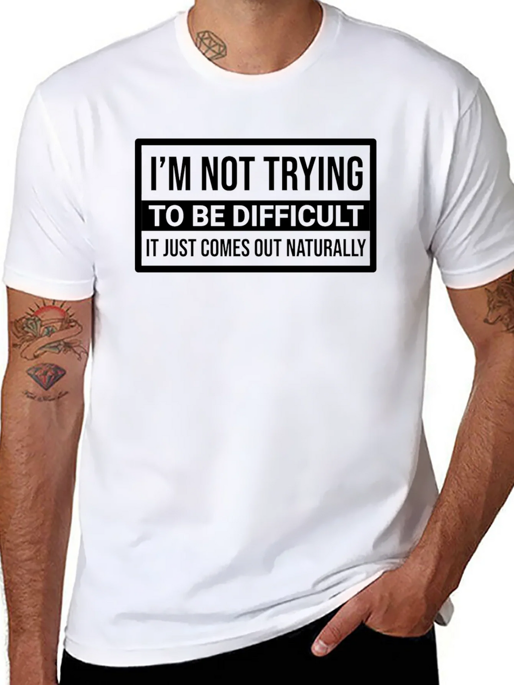 Difficult? It Just Comes Out Naturally Tee product image 7