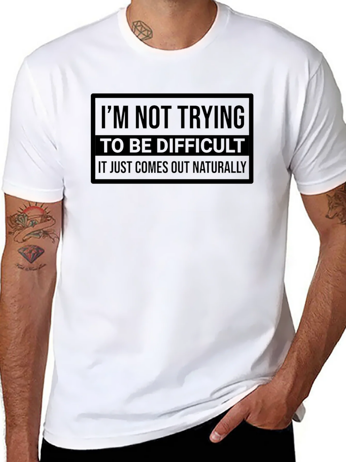 Difficult? It Just Comes Out Naturally Tee product image 7