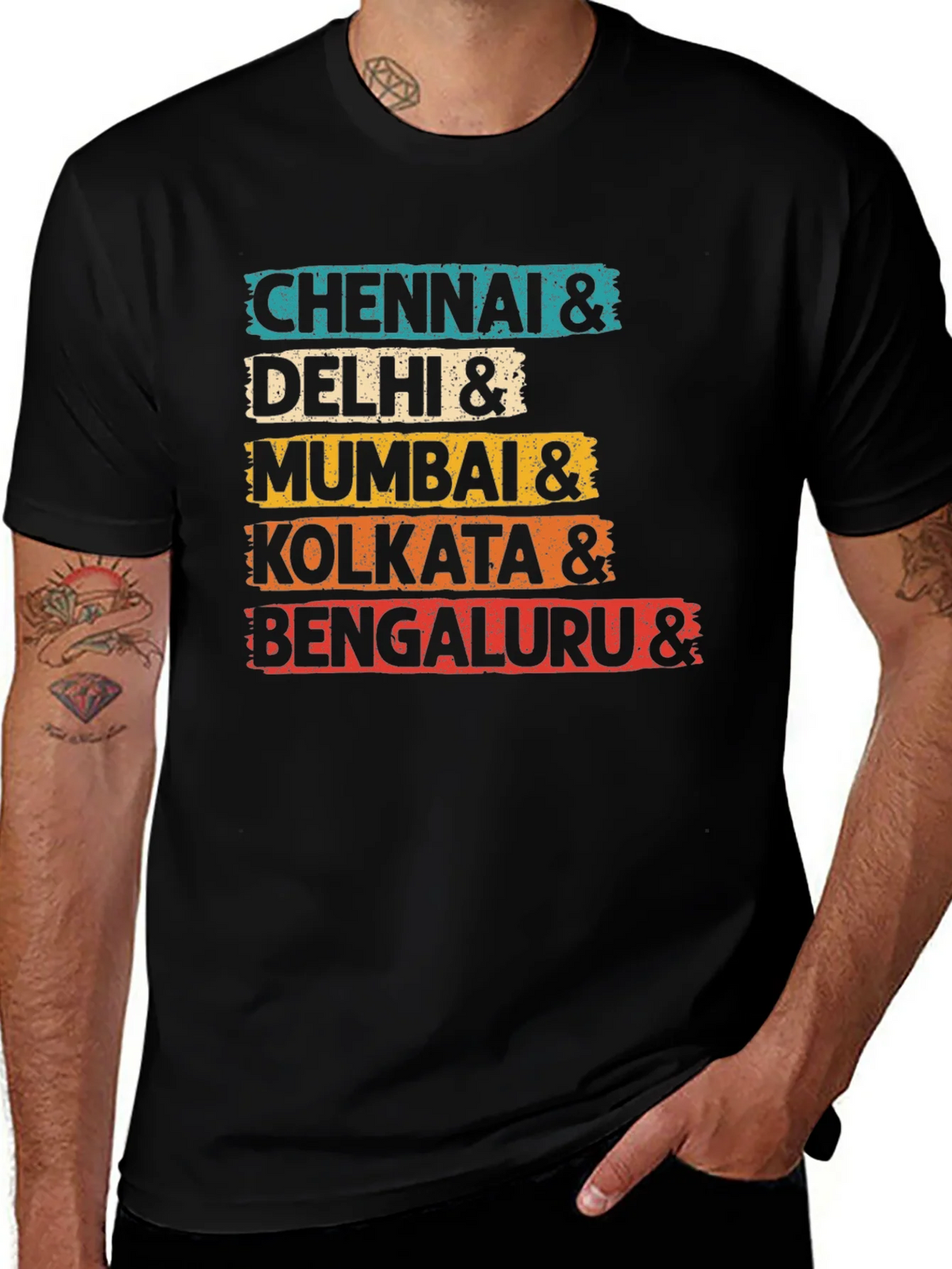 India Cities Graphic T-Shirt - Stylish Travel Tee product image 1