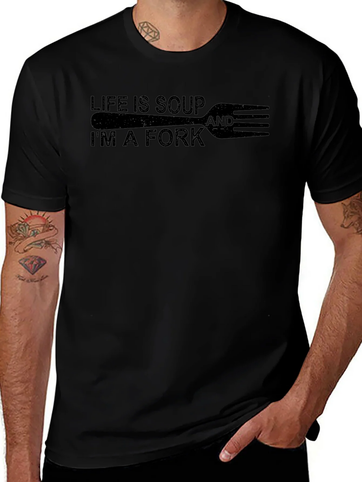 Life is Soup Im a Fork Graphic Tee product image 1