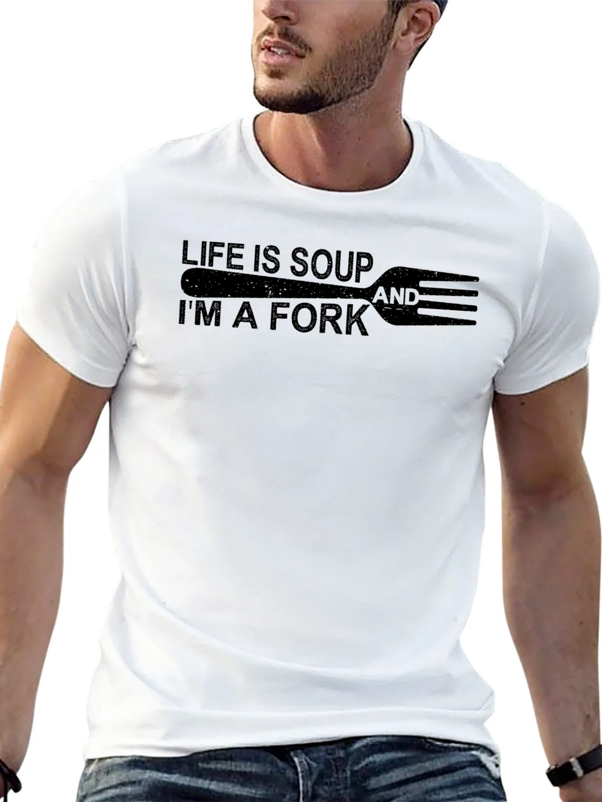 Life is Soup Im a Fork Graphic Tee product image 12
