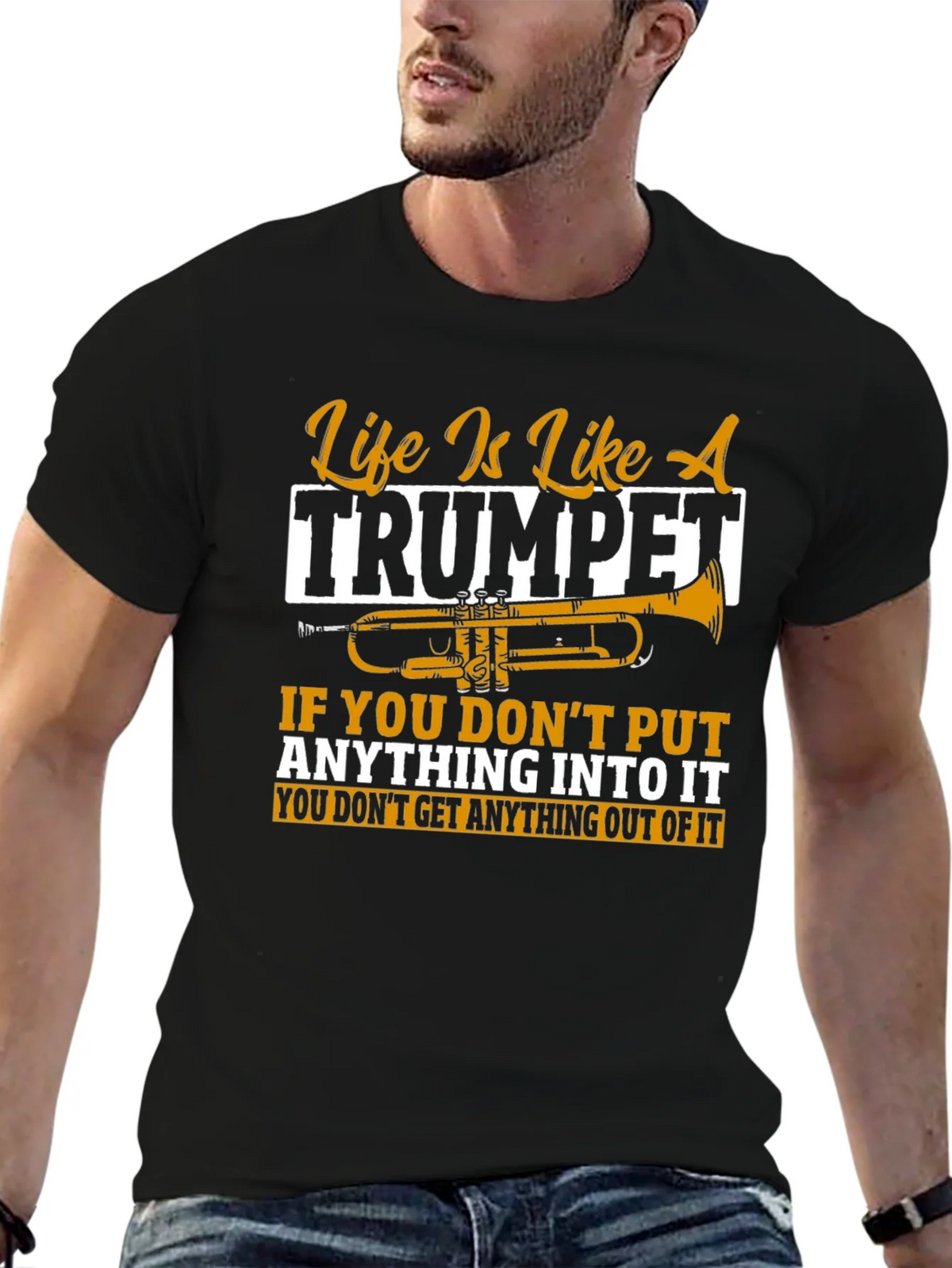 Life Is Like A Trumpet Graphic T-Shirt product image 6