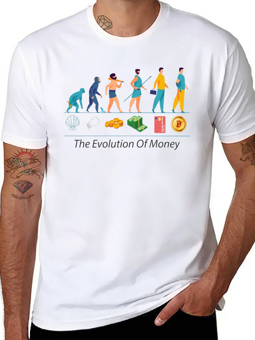 Evolution of Money T-Shirt - Crypto Bitcoin product image 7