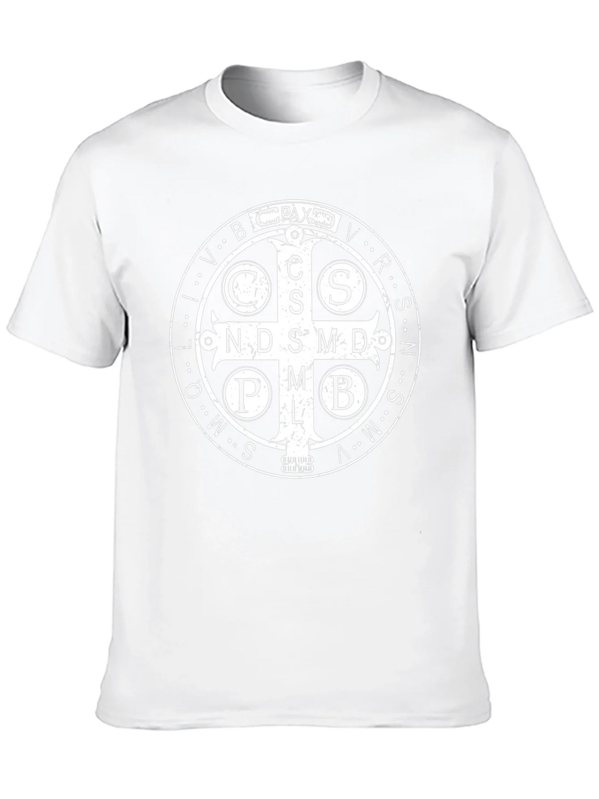 St. Benedict Medal Graphic Tee - Classic Religious Design product image 9