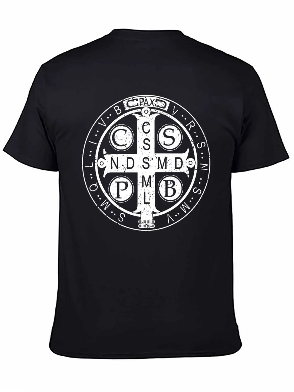 St. Benedict Medal Graphic Tee - Classic Religious Design product image 4