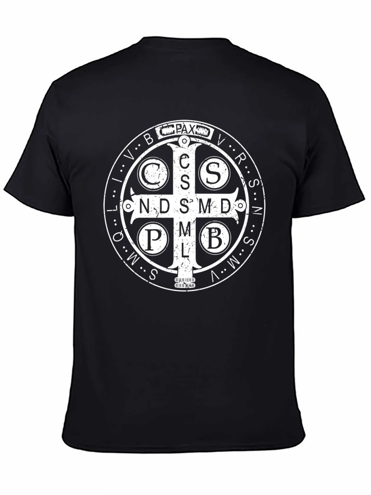 St. Benedict Medal Graphic Tee - Classic Religious Design product image 4