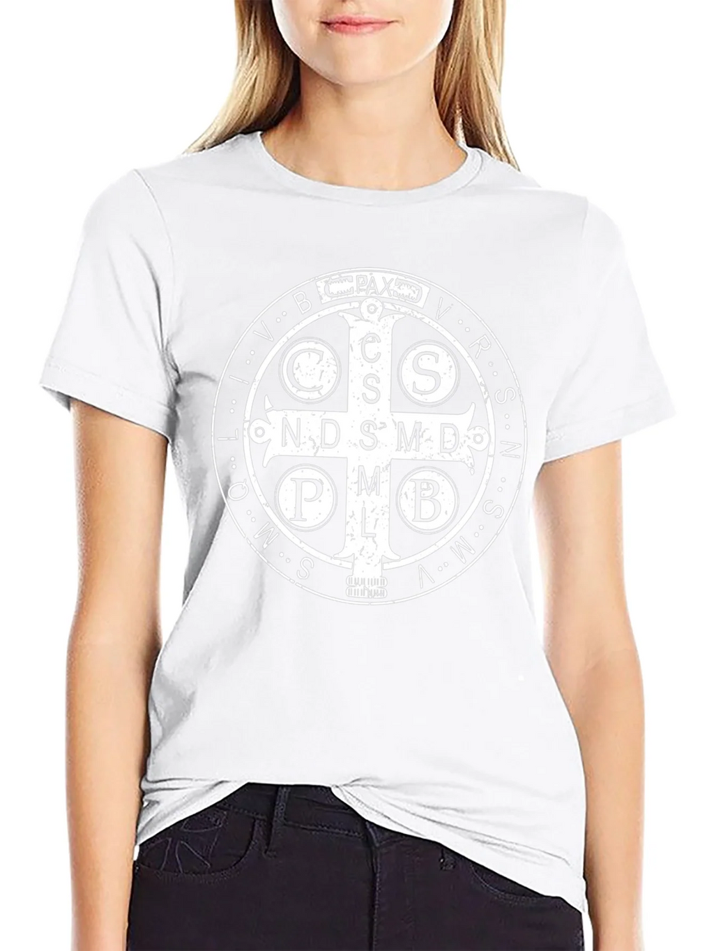 St. Benedict Medal Graphic Tee - Classic Religious Design product image 8