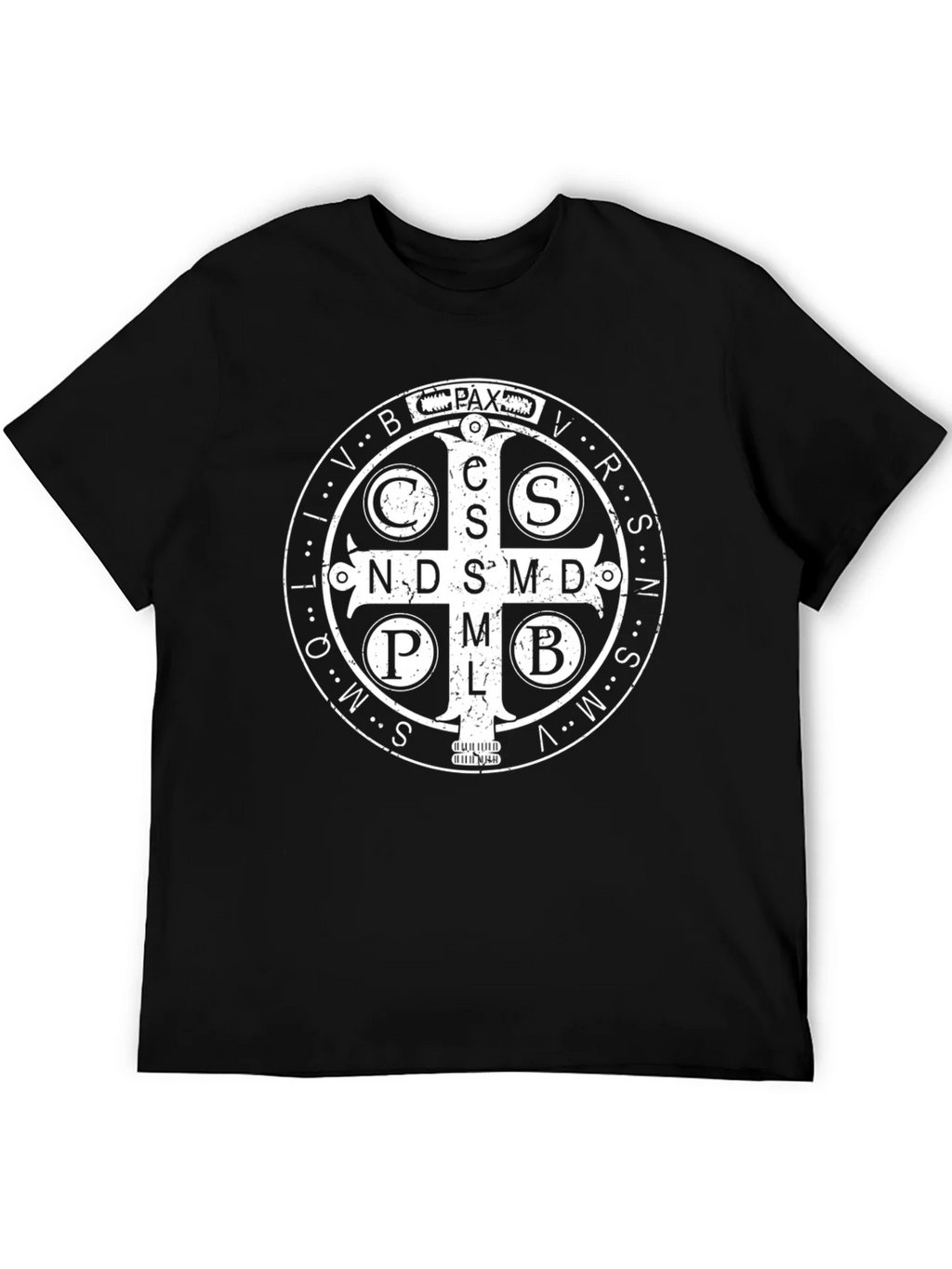 St. Benedict Medal Graphic Tee - Classic Religious Design product image 5