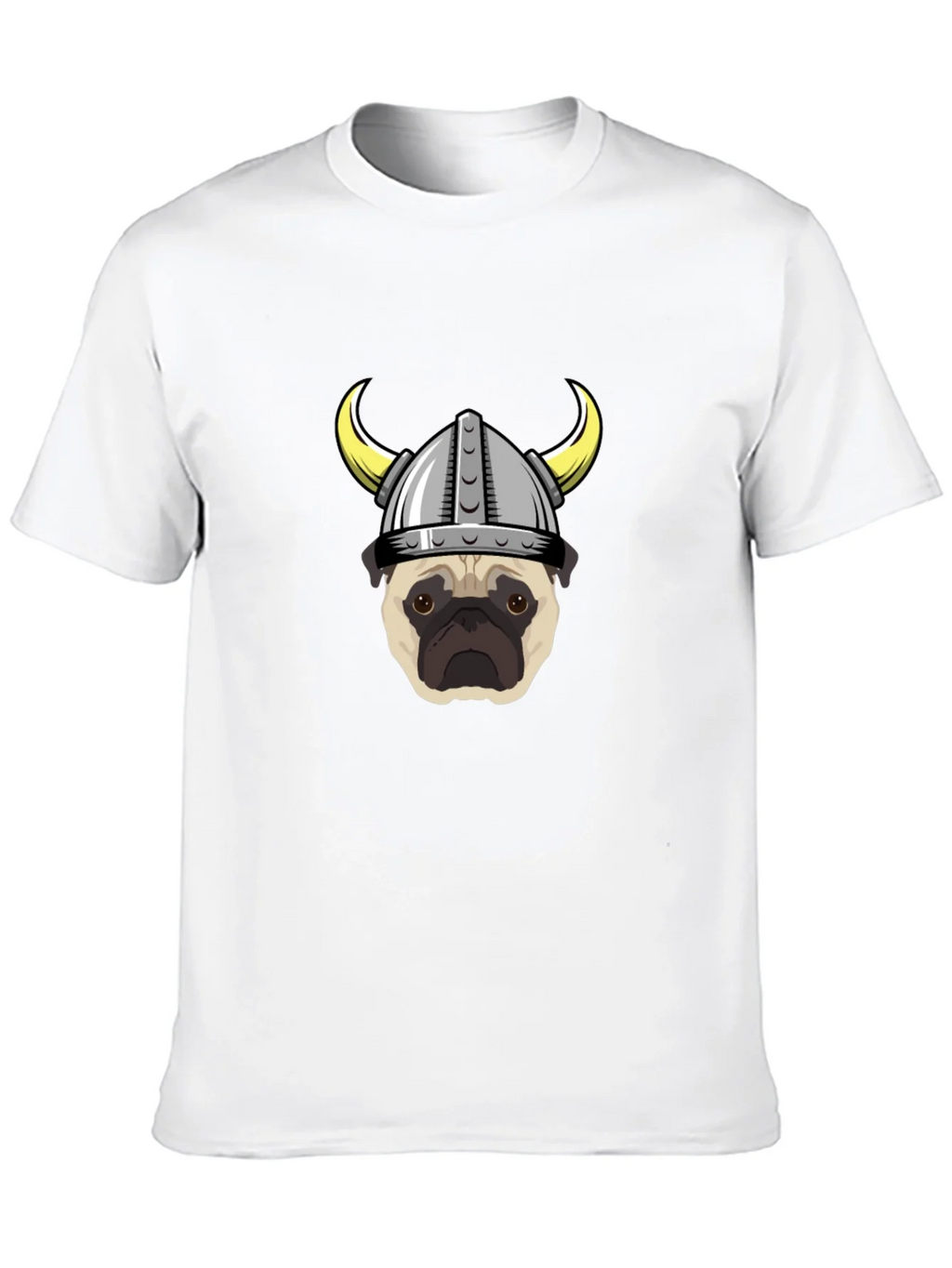 Viking Pug Graphic Tee - Black Cotton T-Shirt product image 9