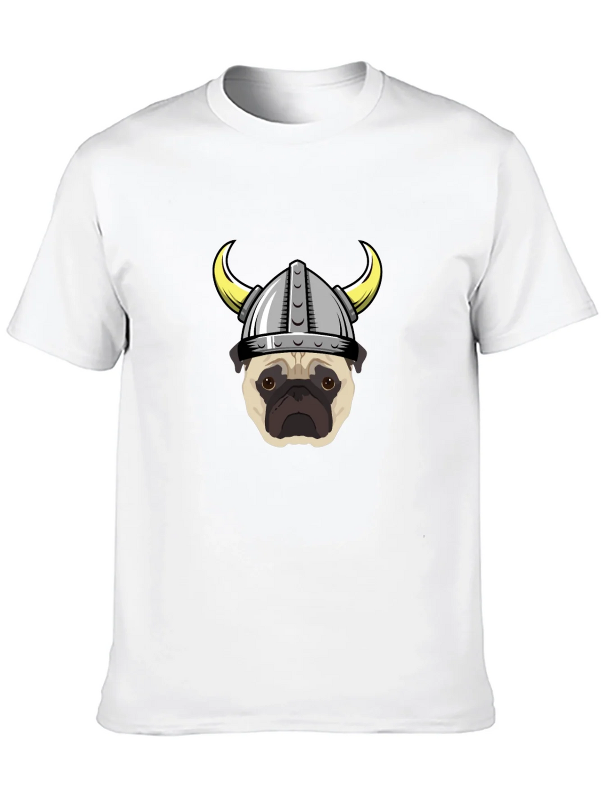 Viking Pug Graphic Tee - Black Cotton T-Shirt product image 9