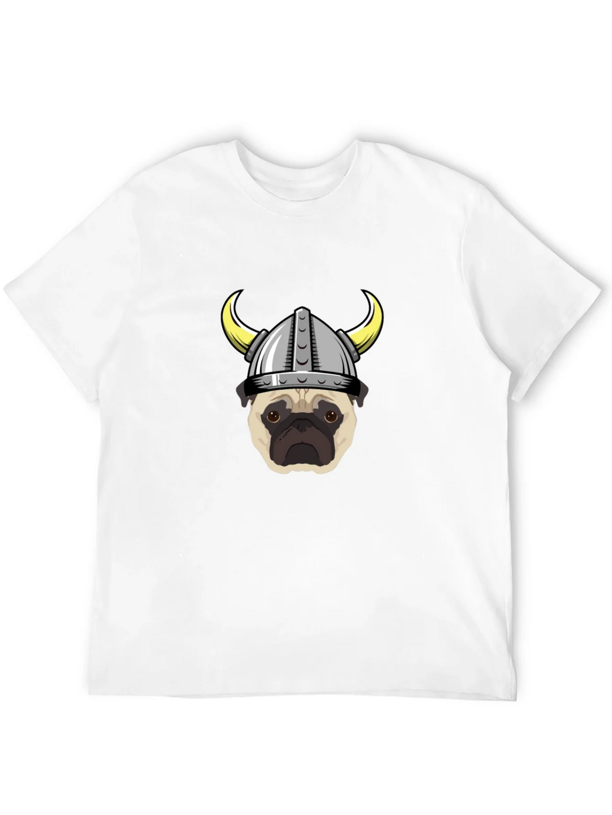 Viking Pug Graphic Tee - Black Cotton T-Shirt product image 11