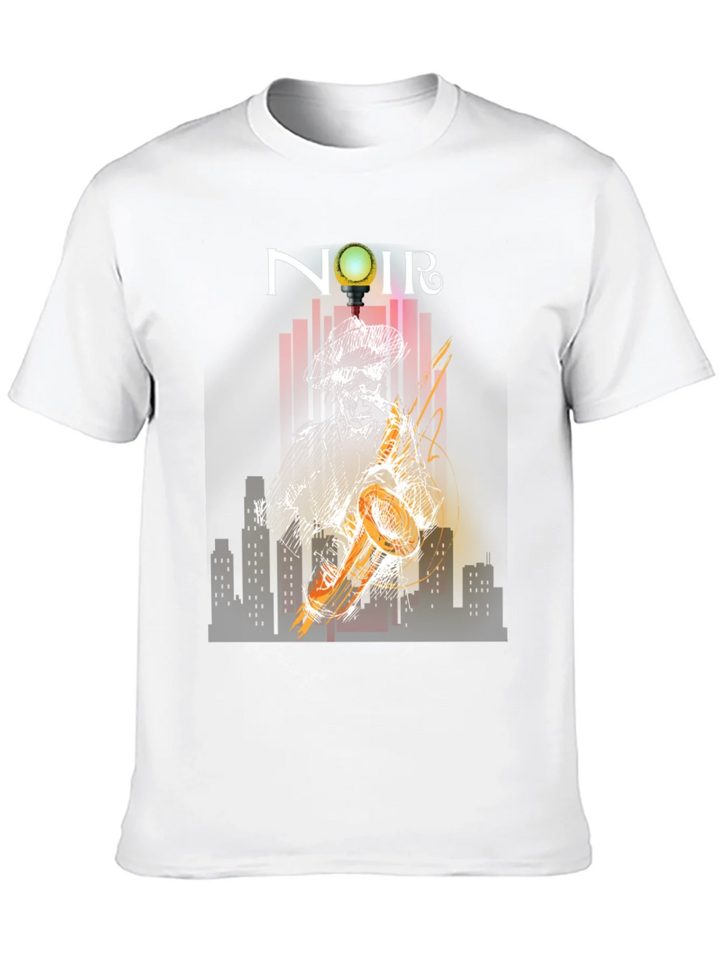 Noir Saxophone Graphic Tee - Cool Musician T-Shirt product image 9