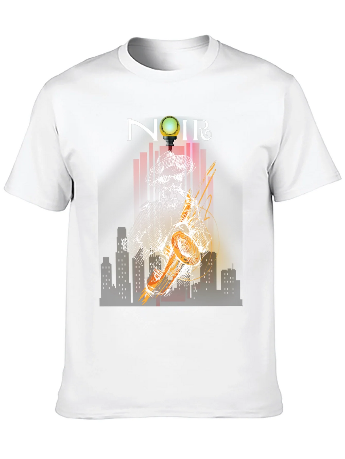 Noir Saxophone Graphic Tee - Cool Musician T-Shirt product image 9