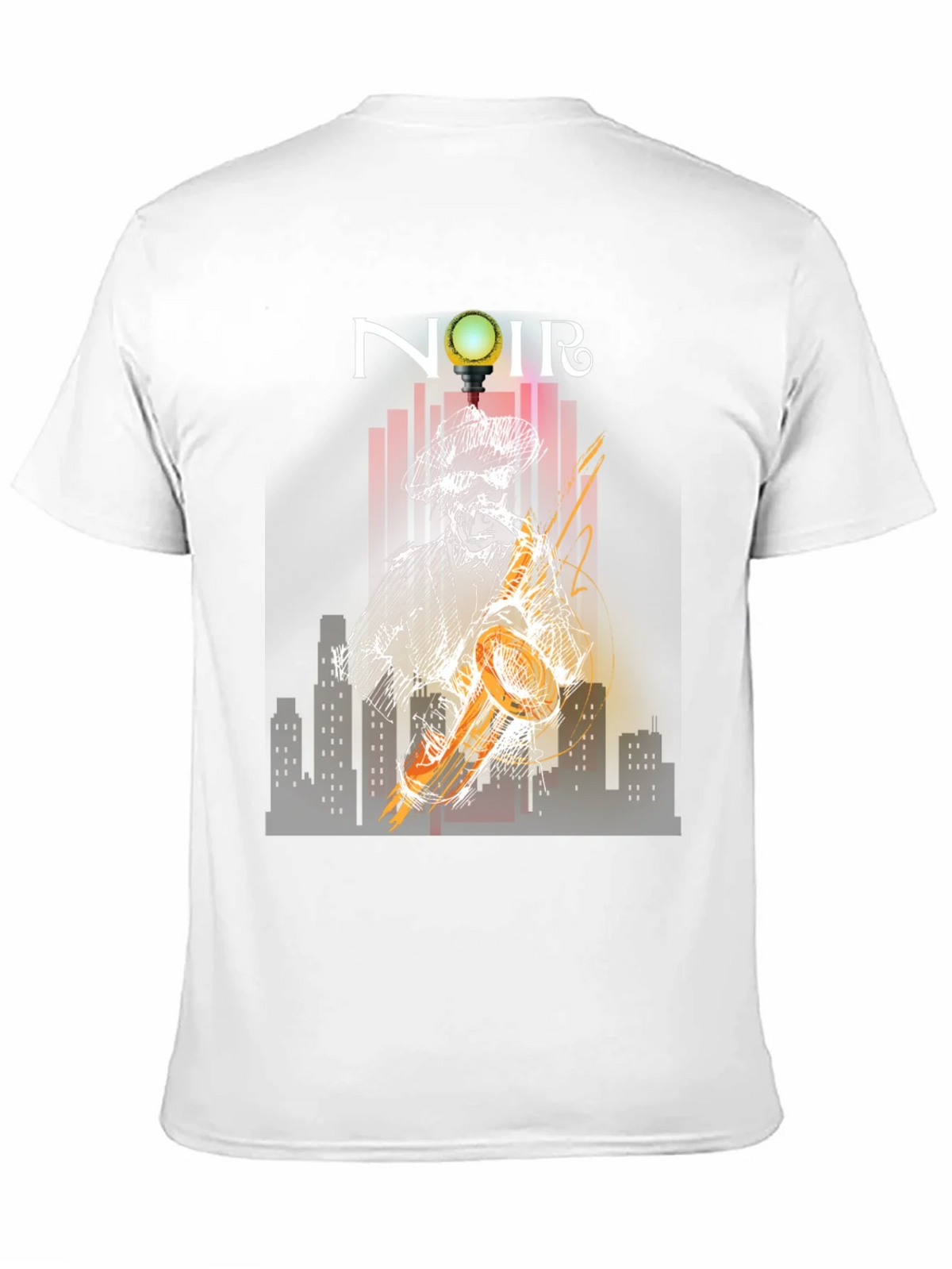 Noir Saxophone Graphic Tee - Cool Musician T-Shirt product image 10