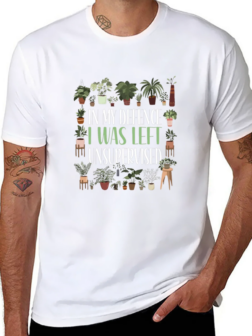 Funny Plant Lover T-Shirt - In My Defence Unsupervised product image 7