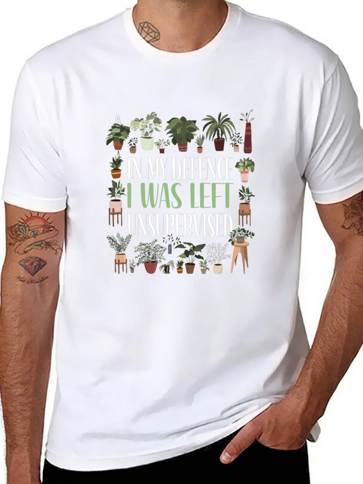 Funny Plant Lover T-Shirt - In My Defence Unsupervised product image 7