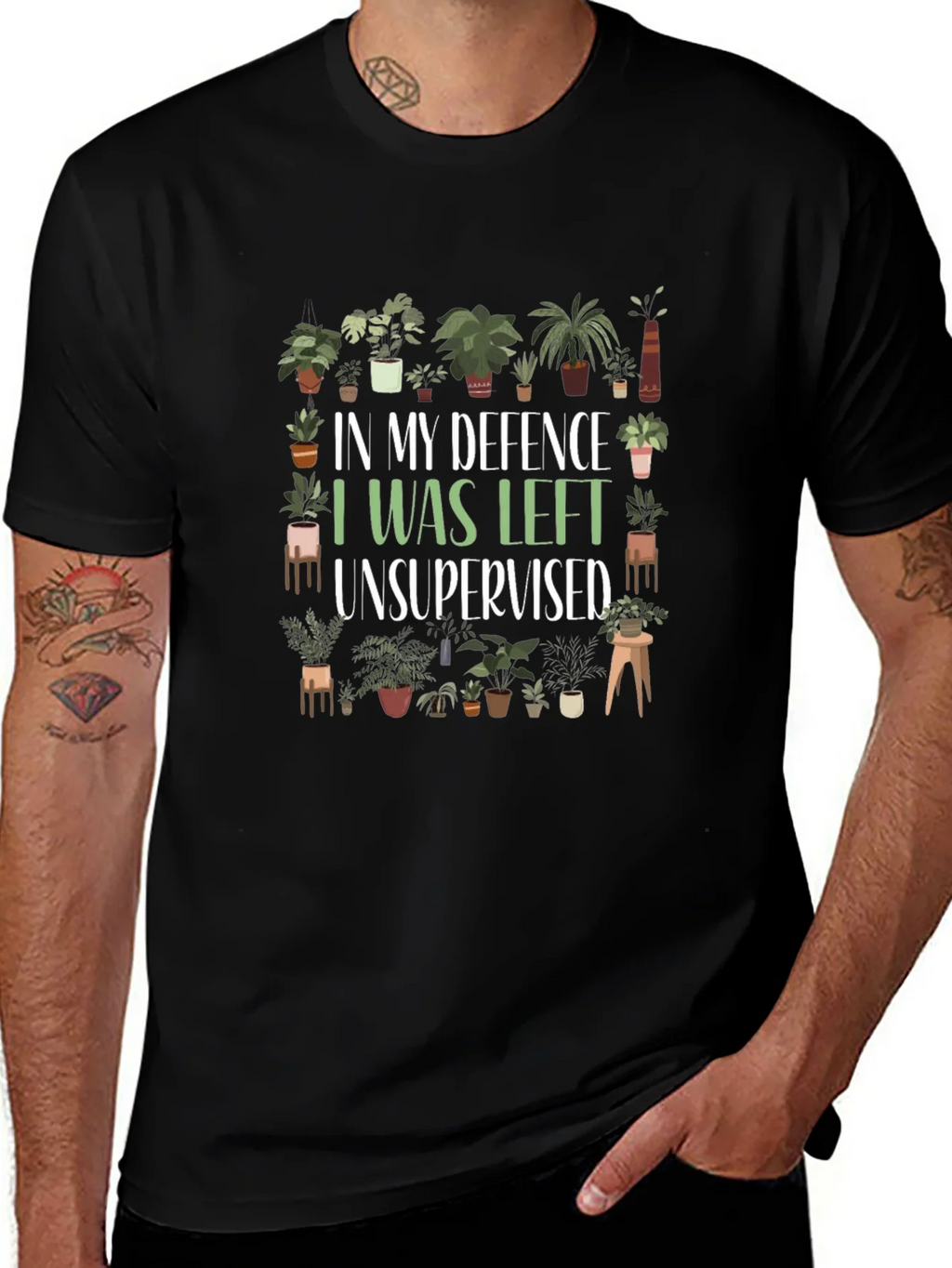 Funny Plant Lover T-Shirt - In My Defence Unsupervised product image 1