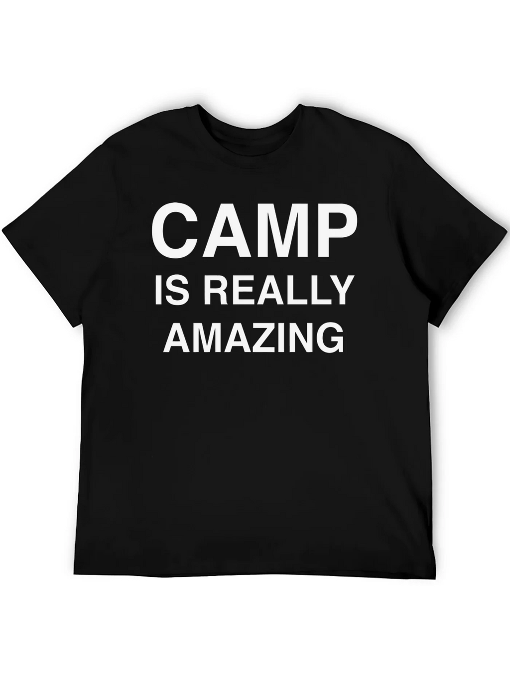 Camp Is Really Amazing Black Graphic T-Shirt product image 5