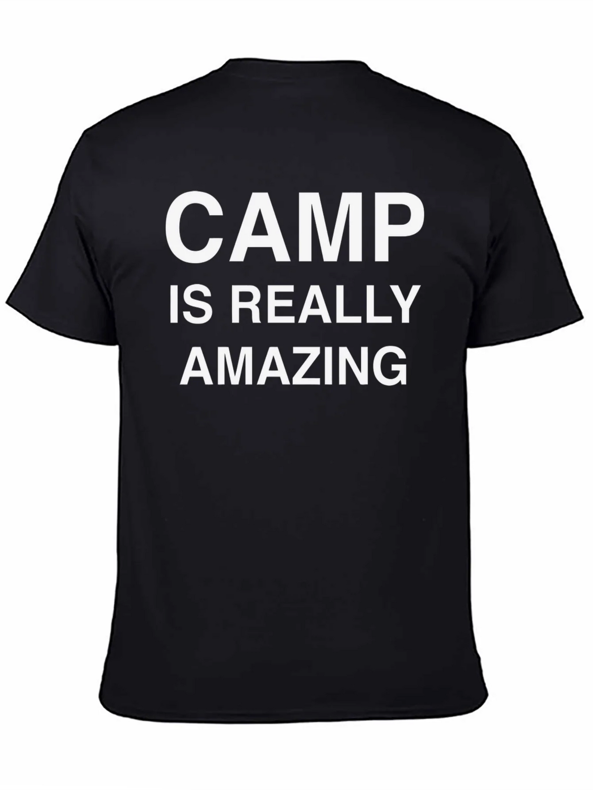 Camp Is Really Amazing Black Graphic T-Shirt product image 4