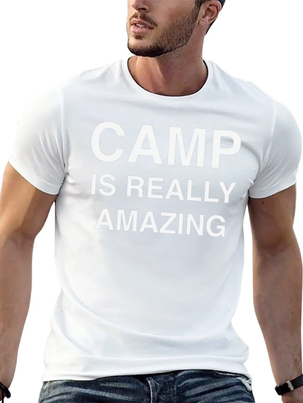 Camp Is Really Amazing Black Graphic T-Shirt product image 12