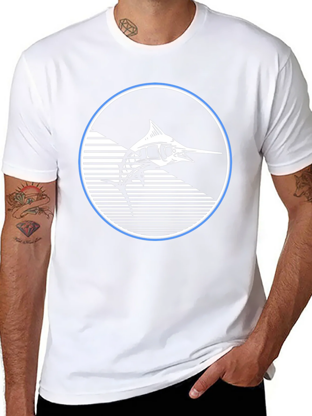 Marlin Fish Graphic T-Shirt - Stylish Black Tee product image 7