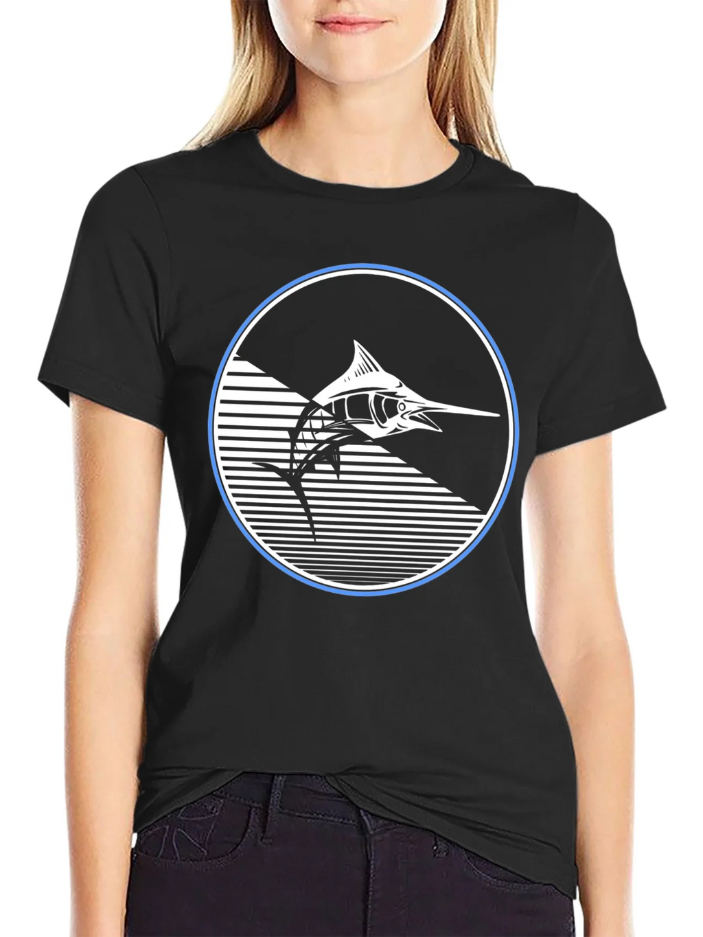 Marlin Fish Graphic T-Shirt - Stylish Black Tee product image 2