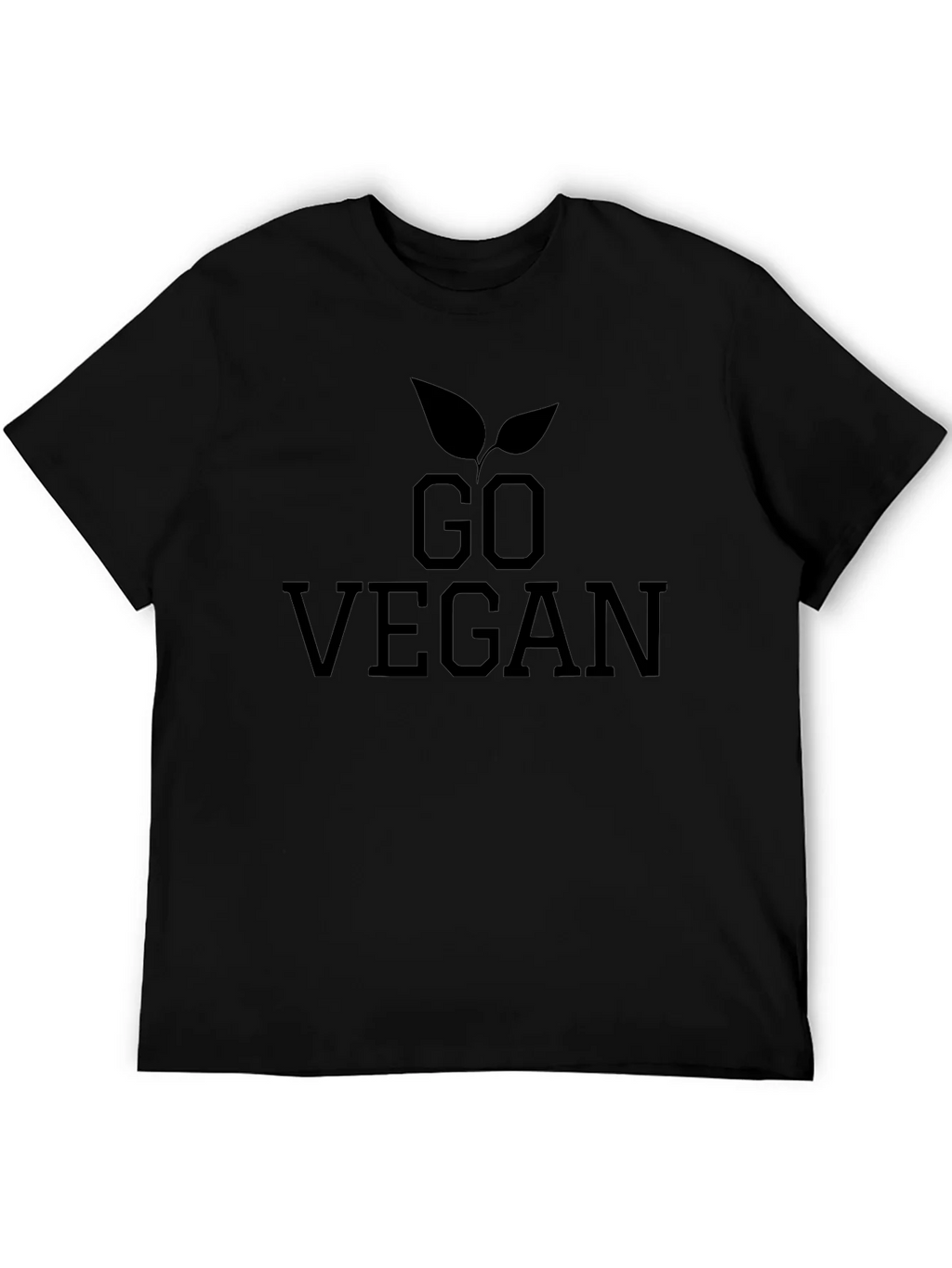 Go Vegan Graphic Tee - Black Cotton T-Shirt product image 5