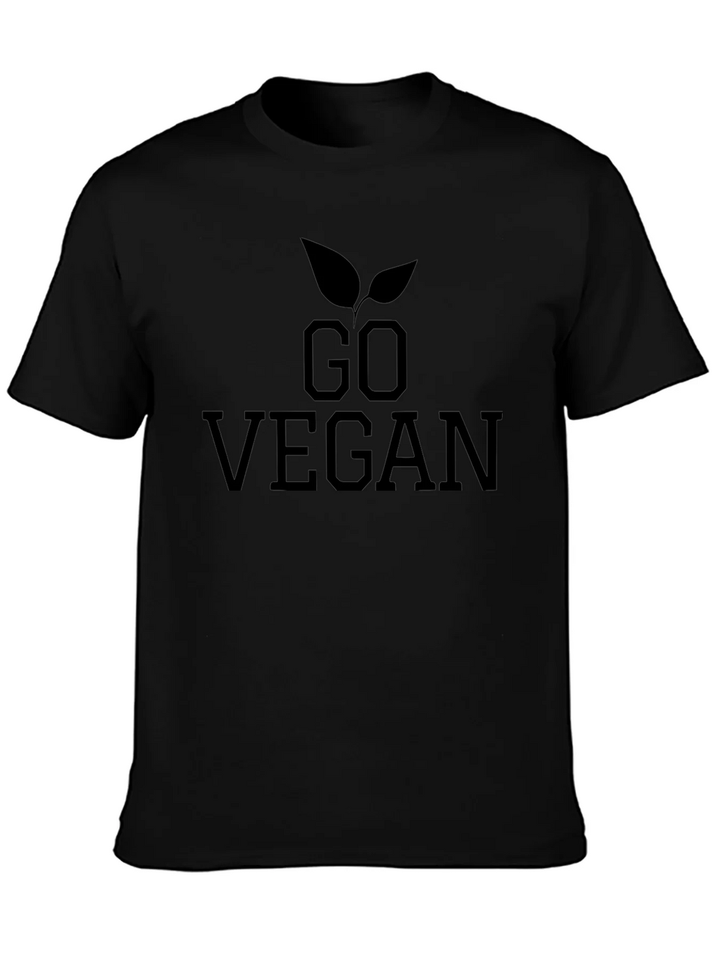 Go Vegan Graphic Tee - Black Cotton T-Shirt product image 3