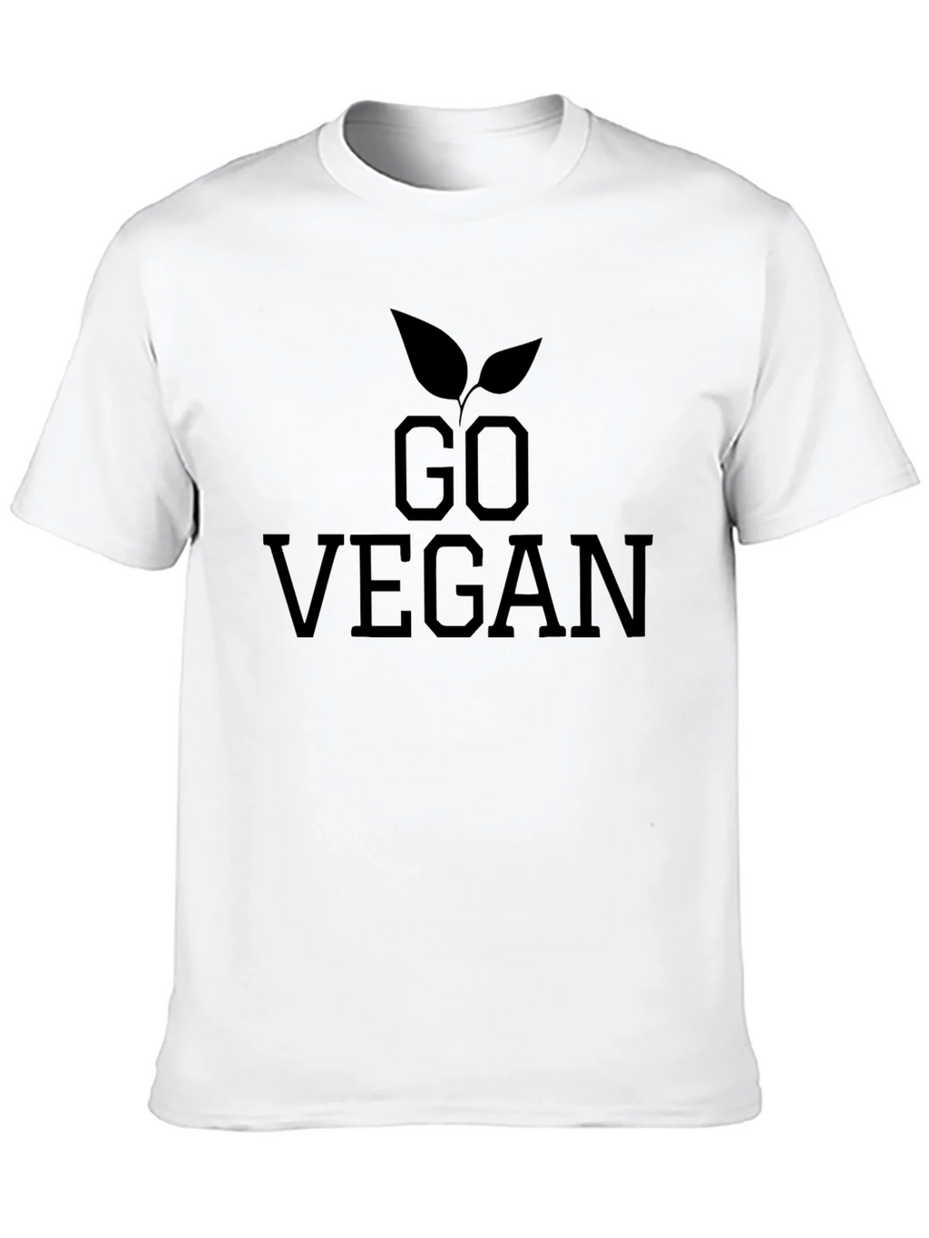 Go Vegan Graphic Tee - Black Cotton T-Shirt product image 9