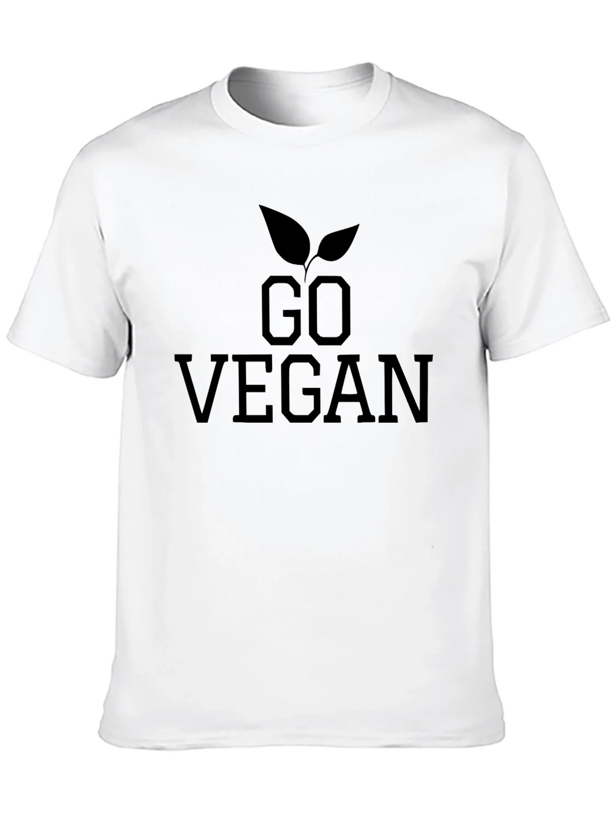 Go Vegan Graphic Tee - Black Cotton T-Shirt product image 9