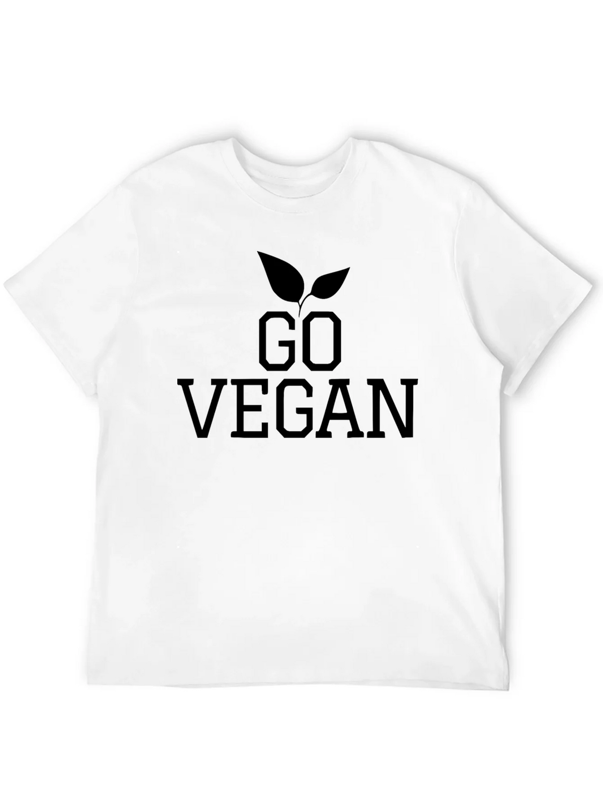Go Vegan Graphic Tee - Black Cotton T-Shirt product image 11