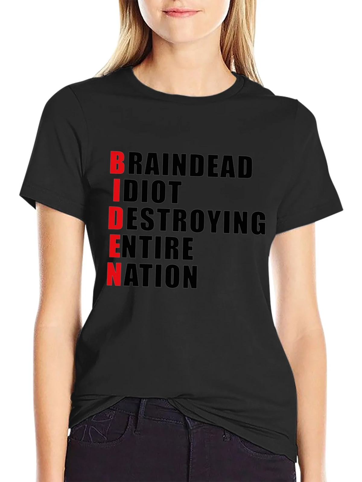 Anti-Biden T-Shirt - BRAINDEAD Design - Political Statement product image 2
