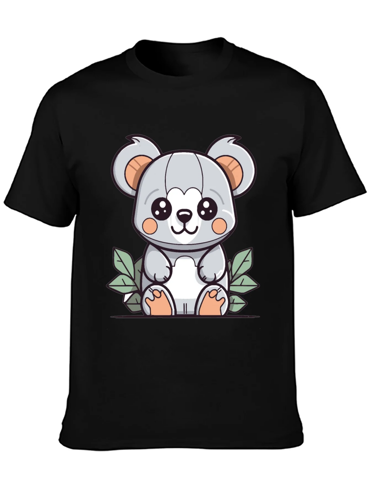 Cute Koala Graphic T-Shirt - Black Cotton Tee product image 3
