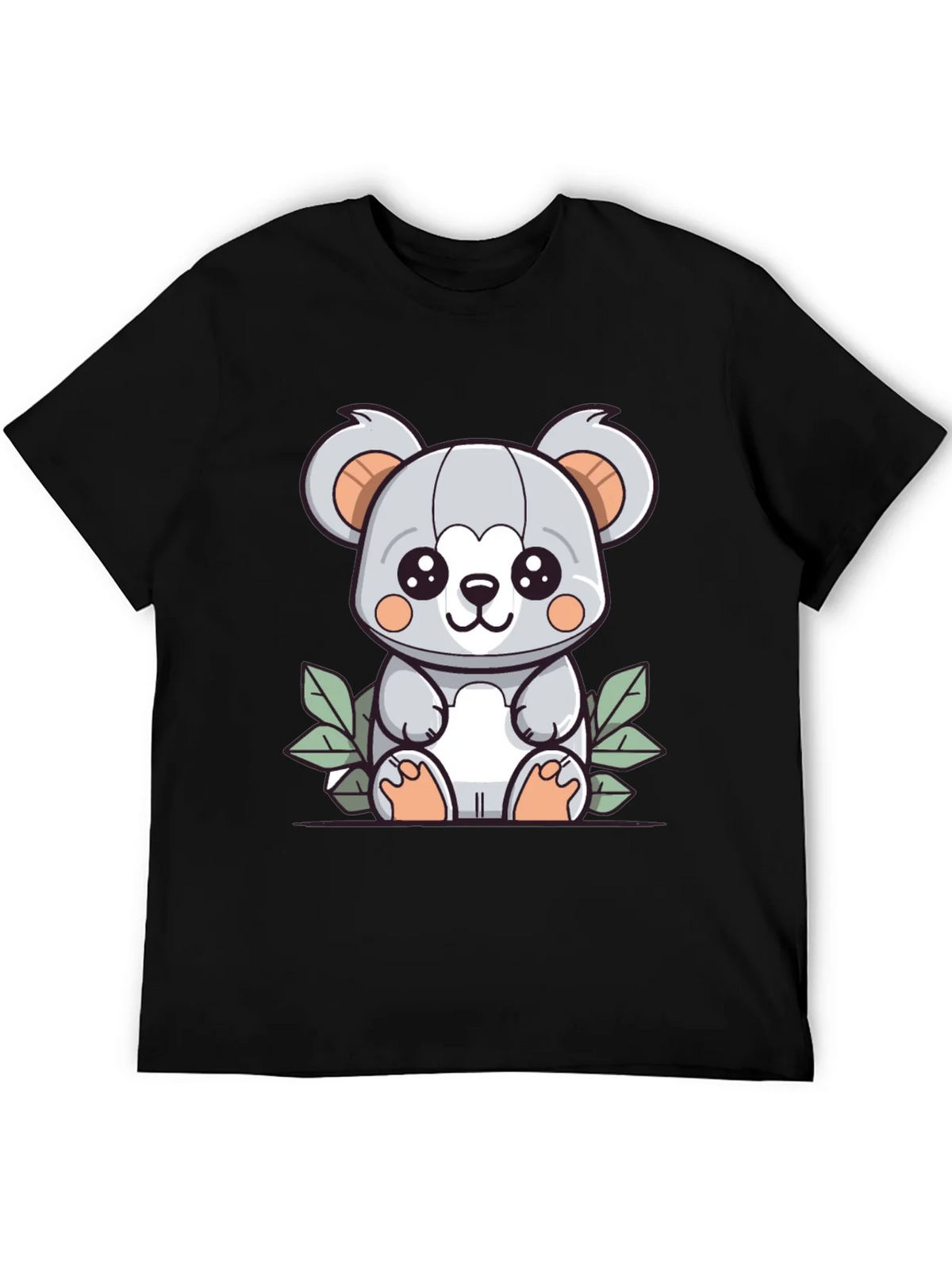 Cute Koala Graphic T-Shirt - Black Cotton Tee product image 5