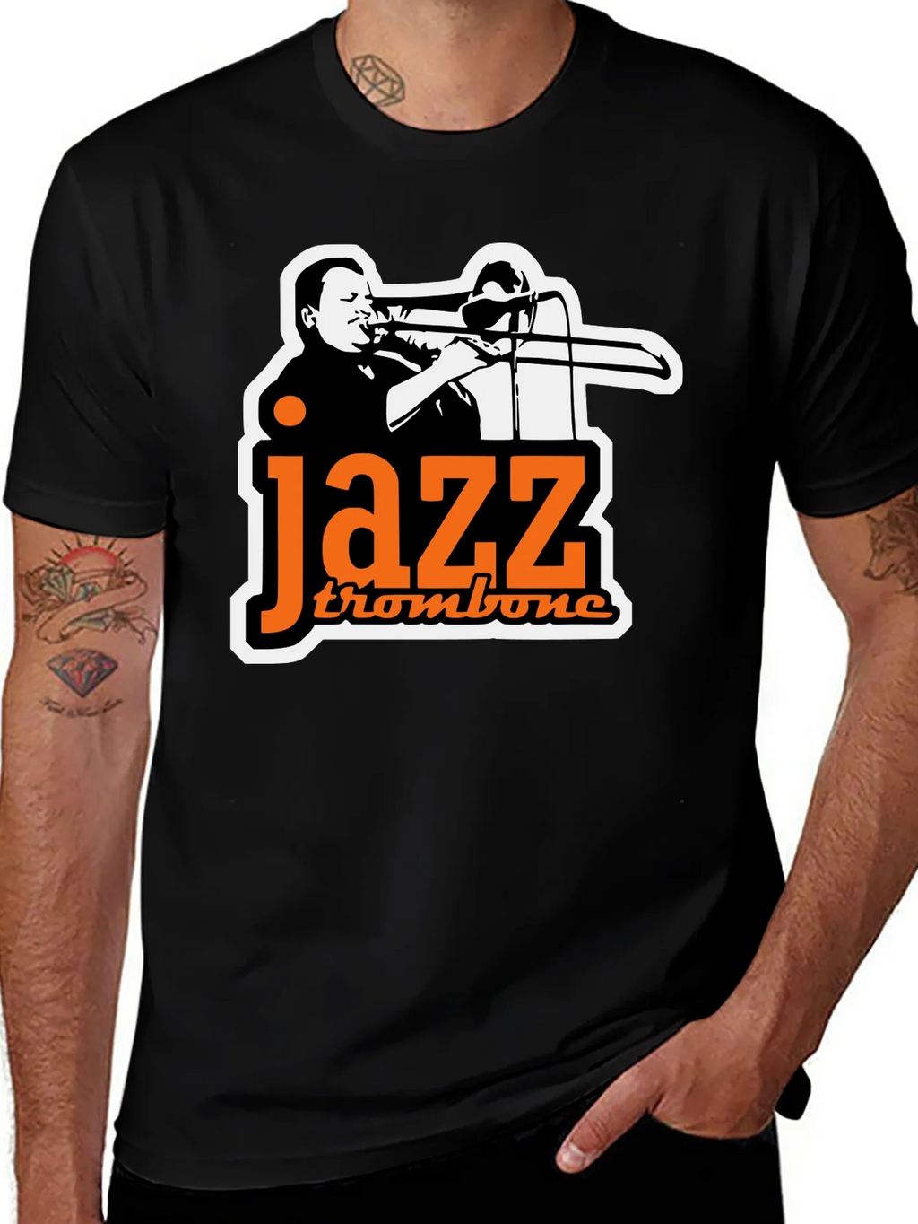 Jazz Trombone Graphic Tee - Black product image 1