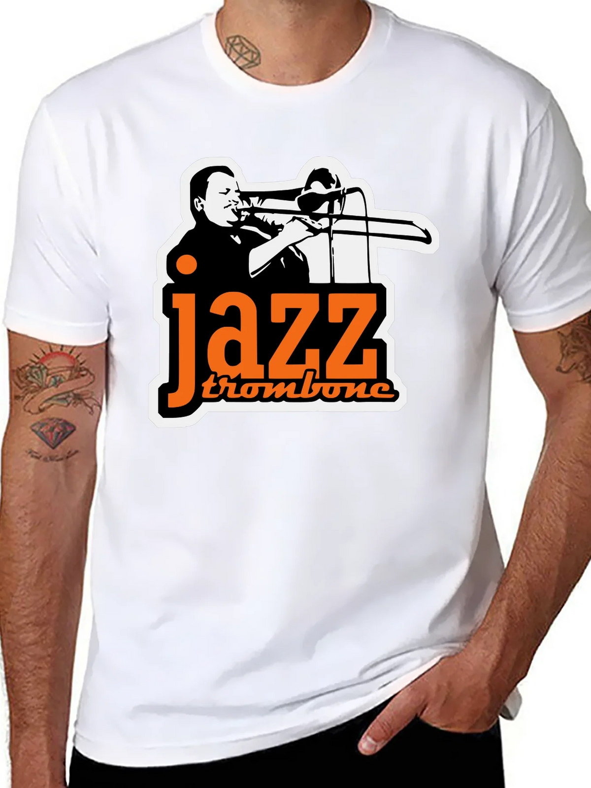 Jazz Trombone Graphic Tee - Black product image 7