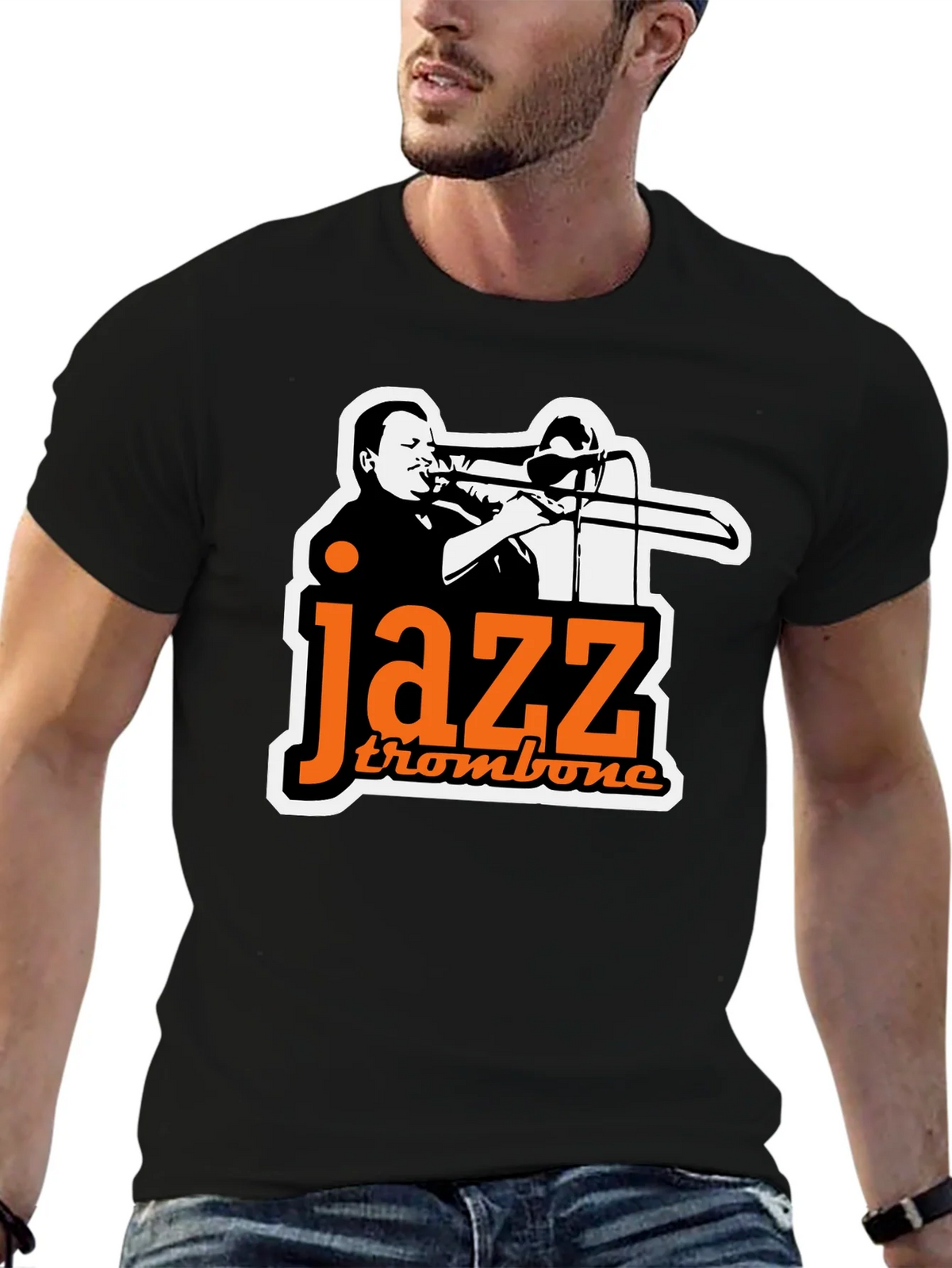 Jazz Trombone Graphic Tee - Black product image 6