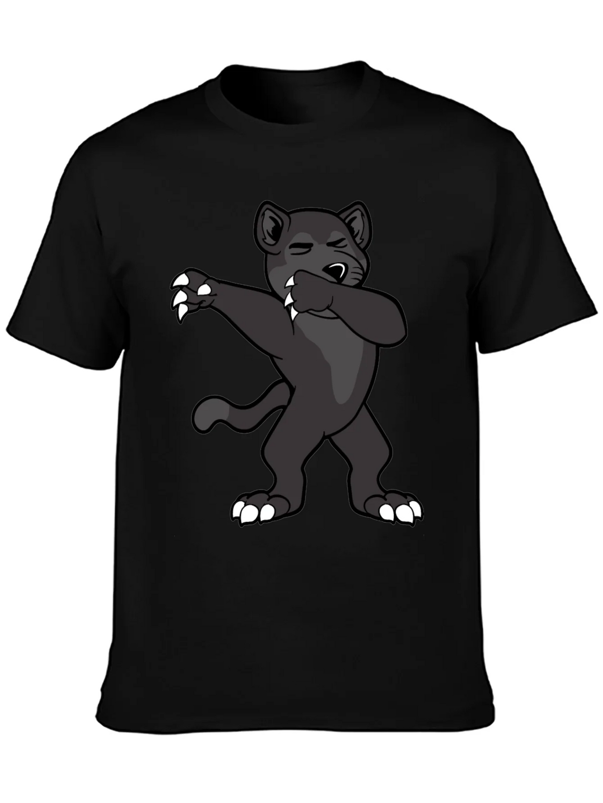 Dabbing Panther Graphic Tee - Mens Black T-Shirt product image 3