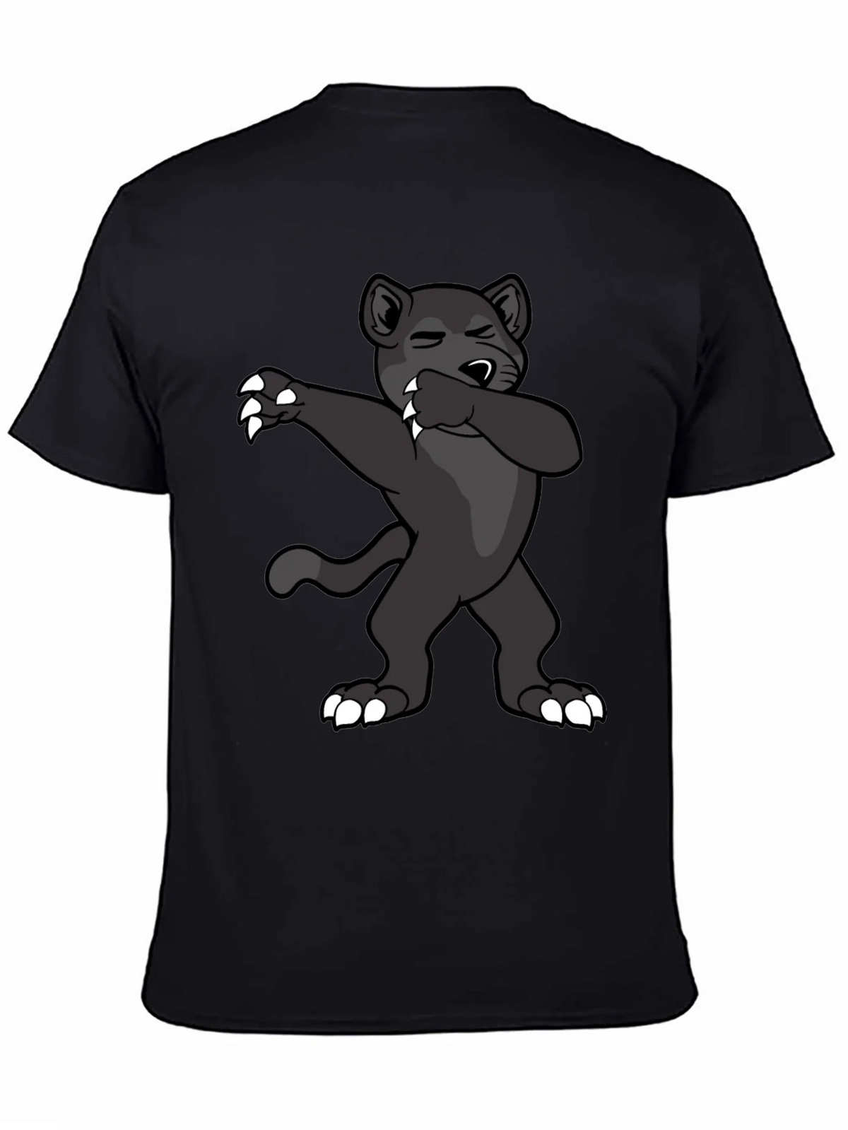 Dabbing Panther Graphic Tee - Mens Black T-Shirt product image 4