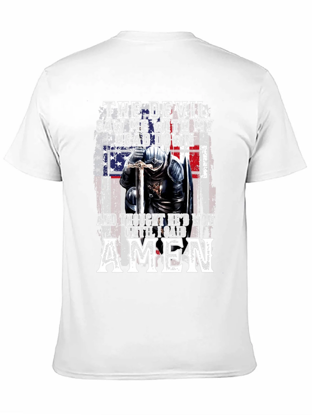 Devil Lost American Flag Knight T-Shirt product image 10