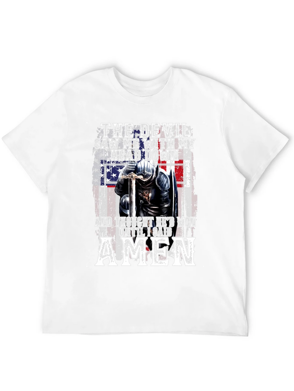 Devil Lost American Flag Knight T-Shirt product image 11