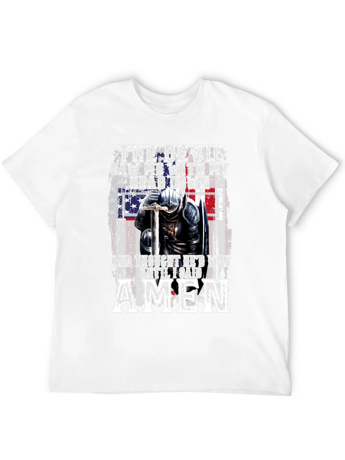 Devil Lost American Flag Knight T-Shirt product image 11