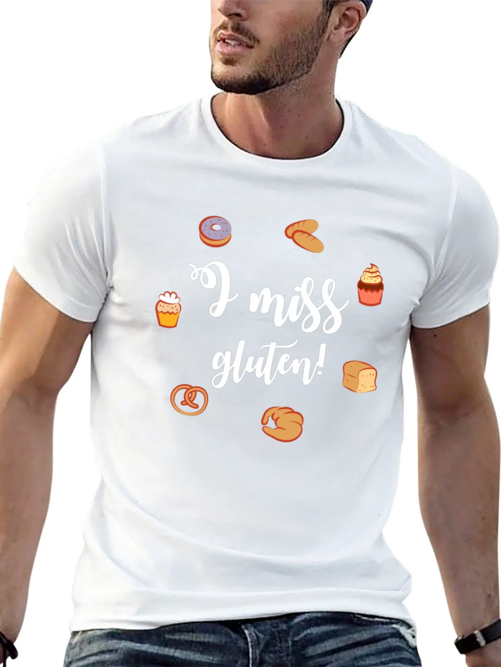 I Miss Gluten T-Shirt - Funny Foodie Tee product image 12