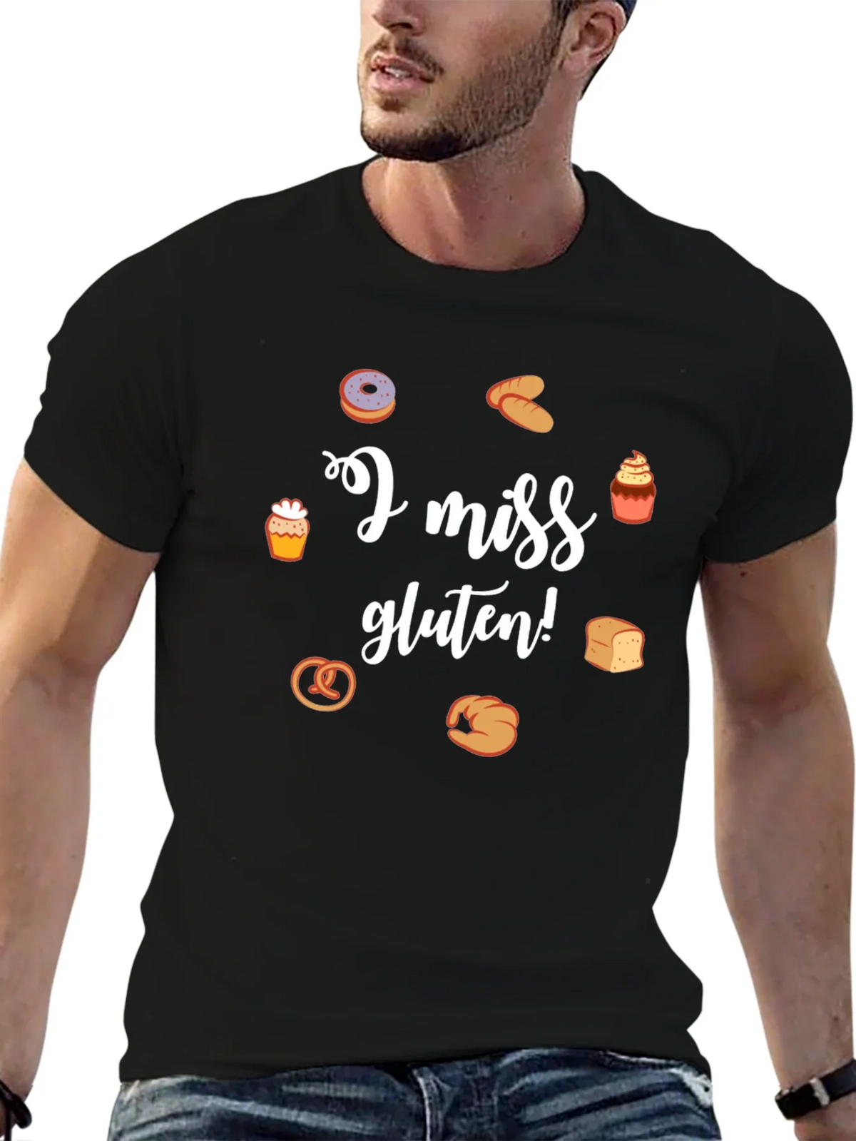 I Miss Gluten T-Shirt - Funny Foodie Tee product image 6